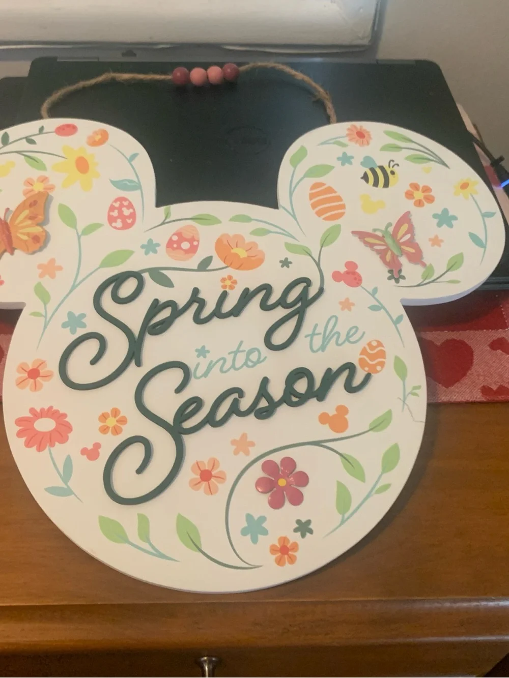 Disney Spring Into the Season Floral Wall Hanging - White & Pastel